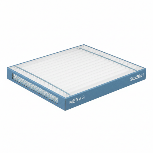 Pleated air filter for HVAC systems