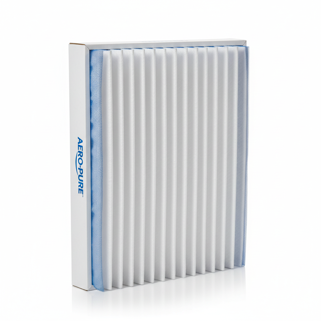 Deep-bed media air filter for HVAC systems